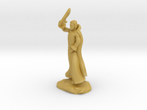 Fzoul, Human Wizard In Robes With Flail in Tan Fine Detail Plastic