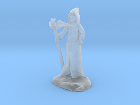 Dracandros, dragon cultist with Staff in Clear Ultra Fine Detail Plastic