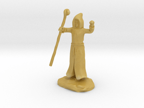 Wizard with face obscured by cowl  in Tan Fine Detail Plastic