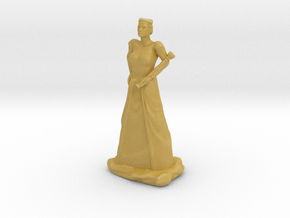 Queen with Sceptre in Tan Fine Detail Plastic