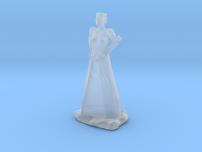 Queen with Sceptre in Clear Ultra Fine Detail Plastic