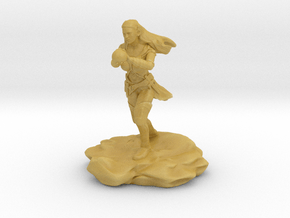 Wynnter, the Female Eladrin War Wizard with Orb in Tan Fine Detail Plastic