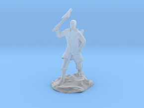 Human Ranger With Axe in Clear Ultra Fine Detail Plastic