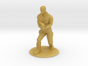 Soldier Crouching With P90- 20 mm in Tan Fine Detail Plastic