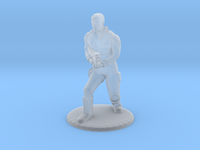 Soldier Crouching With P90- 20 mm in Clear Ultra Fine Detail Plastic