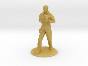 Soldier Standing with P90 - 20 mm in Tan Fine Detail Plastic