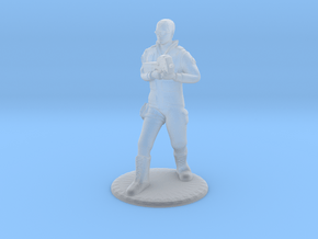 Soldier Standing with P90 - 20 mm in Clear Ultra Fine Detail Plastic