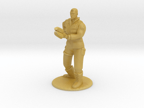 Soldier With Staff - 20 mm in Tan Fine Detail Plastic