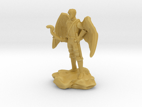 Winged Half-celestial with bow and sword in Tan Fine Detail Plastic