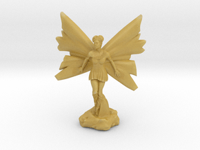 Fairy with large wings, in flight 30mm scale in Tan Fine Detail Plastic