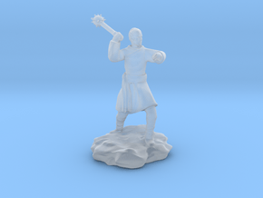 High Elf (Eladrin) Monk With Mace in Clear Ultra Fine Detail Plastic