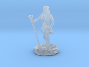 Half Elf Half Wizard/Rogue with Staff and dagger in Clear Ultra Fine Detail Plastic