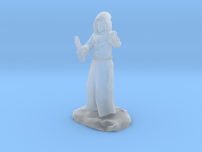Dragon Cultist with Dagger in Clear Ultra Fine Detail Plastic