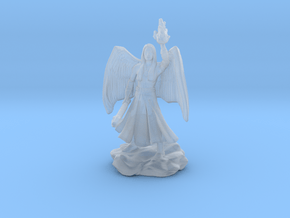 Female Aasimar Cleric With Mace in Clear Ultra Fine Detail Plastic