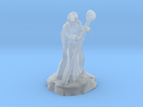 Dragonborn Tribal Sorcerer With Staff and Snake in Clear Ultra Fine Detail Plastic