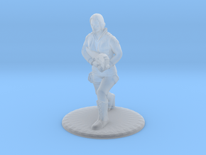 SG Female Soldier Running 35 mm new in Clear Ultra Fine Detail Plastic