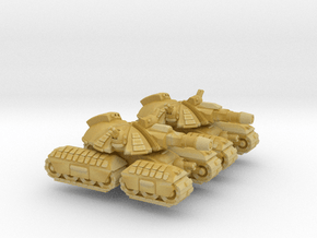Mongol Heavy Tracked Armor - 3mm in Tan Fine Detail Plastic