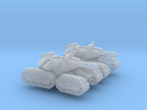 Mongol Heavy Tracked Armor - 3mm in Clear Ultra Fine Detail Plastic