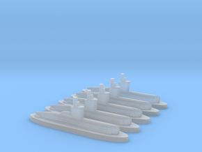 German Type XXIII Submarine in Clear Ultra Fine Detail Plastic