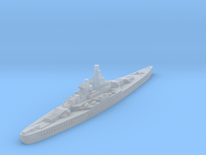 Alsace Class Battleship (France) Global War Scale in Clear Ultra Fine Detail Plastic