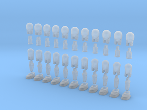 10 28mm Bionic Legs and Arms in Clear Ultra Fine Detail Plastic