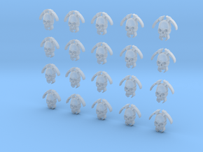 20 4mm Tall Skull Scythe Icons in Clear Ultra Fine Detail Plastic