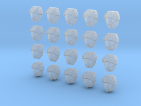 20 Scale Mail Helmets in Clear Ultra Fine Detail Plastic