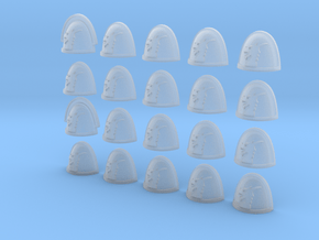 Dragon Head - 20, 28mm Shoulder Pads in Clear Ultra Fine Detail Plastic