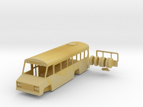 HO scale Blue Bird Mini Bird school bus in Tan Fine Detail Plastic