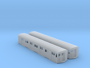 ho scale r27/r30 subway car new york city (pair) in Clear Ultra Fine Detail Plastic