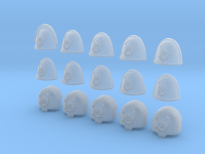Fist Hammer Wreath - 15, 28mm Large/Shoulder Pads in Clear Ultra Fine Detail Plastic