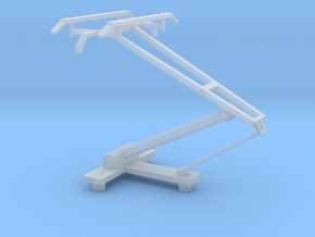 HO scale LRV pantograph in Clear Ultra Fine Detail Plastic