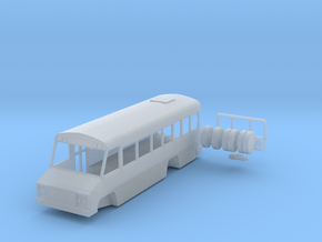 N scale 1:160 Blue Bird Mini Bird school bus in Clear Ultra Fine Detail Plastic