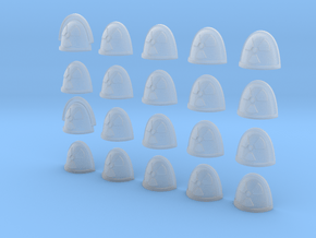 Nuclear Symbol - 20, 28mm Shoulder Pads in Clear Ultra Fine Detail Plastic