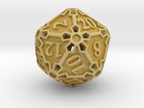 Large Premier d20 in Tan Fine Detail Plastic