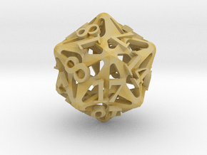 Pinwheel d20 in Tan Fine Detail Plastic