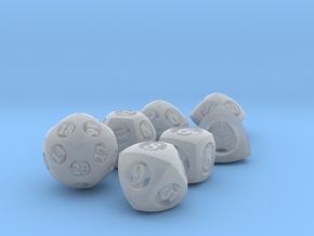 Overstuffed Dice Set with Decader in Clear Ultra Fine Detail Plastic