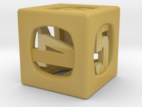 Thoroughly Modern d6 in Tan Fine Detail Plastic