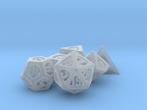 Thoroughly Modern Dice Set in Clear Ultra Fine Detail Plastic