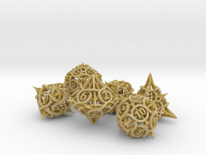 Thorn Dice Ornament Set in Tan Fine Detail Plastic