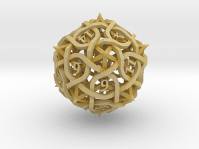 Thorn d20 Ornament in Tan Fine Detail Plastic