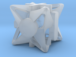 Fudge Pinwheel d6 in Clear Ultra Fine Detail Plastic
