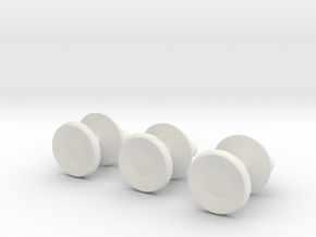 Mazeball Padlock Studs in White Natural Versatile Plastic