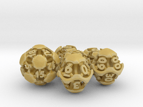 Chord Dice Set with Decader in Tan Fine Detail Plastic