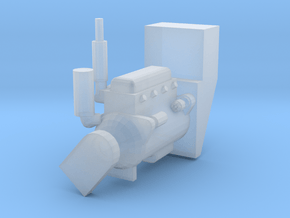 Engine for T Gleaner in Clear Ultra Fine Detail Plastic