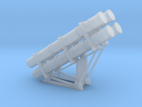 1:96 scale Harpoon Launcher - loaded in Clear Ultra Fine Detail Plastic