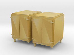 1:96 Standard Large Ammo Box - Set of 2 in Tan Fine Detail Plastic