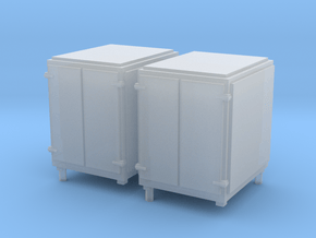 1:96 Standard Large Ammo Box - Set of 2 in Clear Ultra Fine Detail Plastic