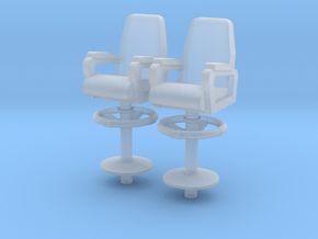 1:72 Scale Captain Chair in Clear Ultra Fine Detail Plastic