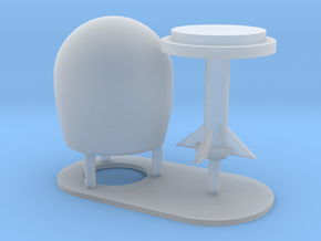 1:96 scale SatCom Dome Set 5 in Clear Ultra Fine Detail Plastic